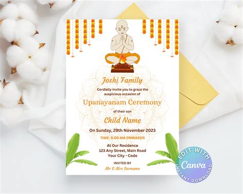 Upanayanam Invitation Template